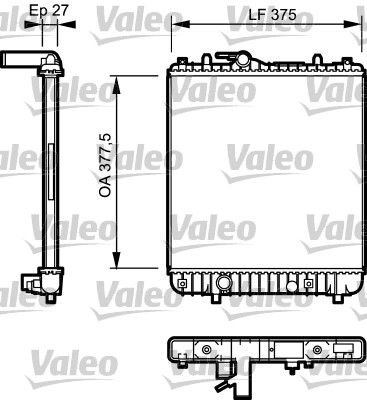 Kühler, Motorkühlung VALEO 734330
