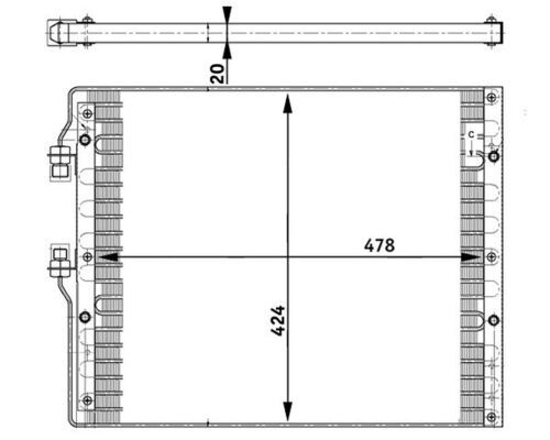 Kondensator, Klimaanlage MAHLE AC383000S