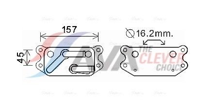 Ölkühler, Motoröl AVA QUALITY COOLING VO3159