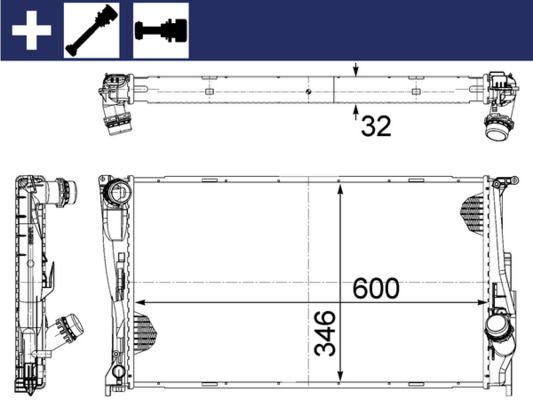 Kühler, Motorkühlung MAHLE CR1084000S