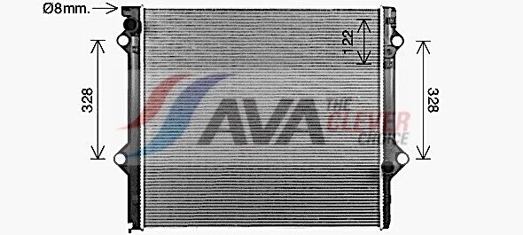 Kühler, Motorkühlung AVA QUALITY COOLING TO2788