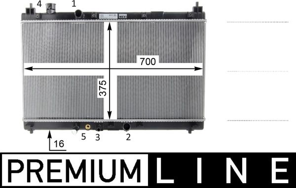 Kühler, Motorkühlung MAHLE CR1589000P