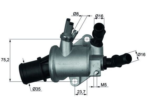 Thermostat, Kühlmittel MAHLE TI14388