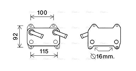Ölkühler, Motoröl AVA QUALITY COOLING vo3155