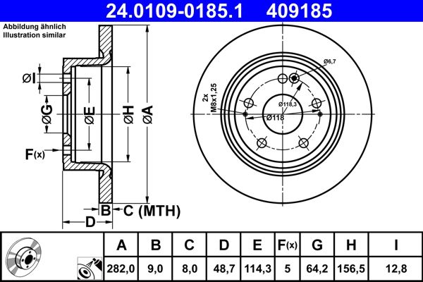 Bremsscheibe Ate 24.0109-0185.1