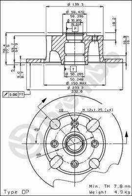 Bremsscheibe BREMBO 08.2163.08