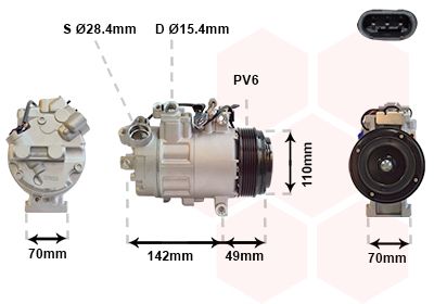 Kompressor, Klimaanlage VAN WEZEL 0600K387