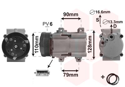 Kompressor, Klimaanlage VAN WEZEL 1800K284