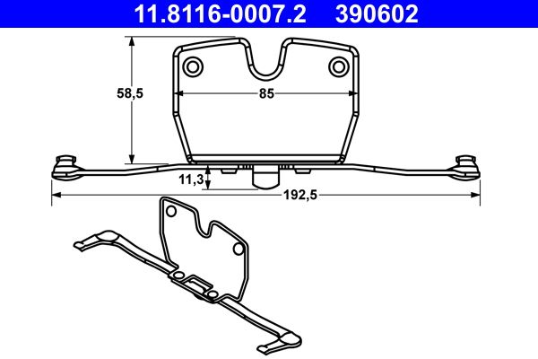 Feder, Bremssattel ATE 11.8116-0007.2