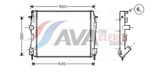 Kühler, Motorkühlung AVA QUALITY COOLING RT2309