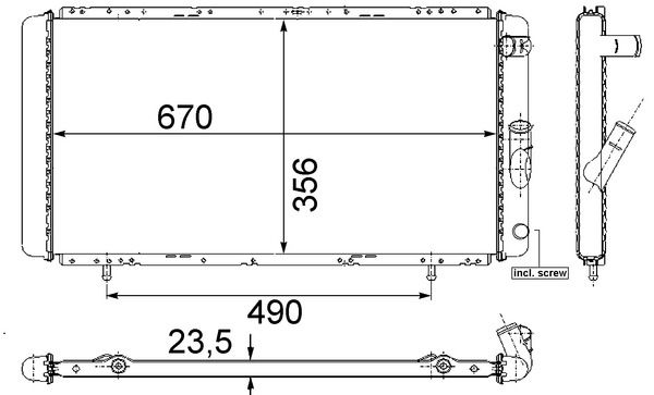 Kühler, Motorkühlung MAHLE cr 426 000s