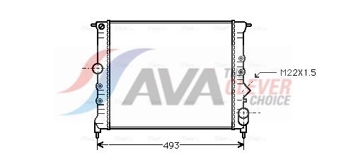 Kühler, Motorkühlung AVA QUALITY COOLING RT2119
