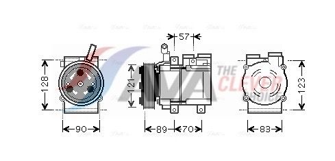 Kompressor, Klimaanlage AVA QUALITY COOLING HYAK257