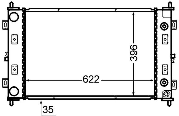 Kühler, Motorkühlung MAHLE CR1425000S