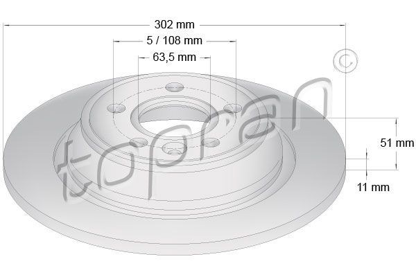 Bremsscheibe TOPRAN 303 969