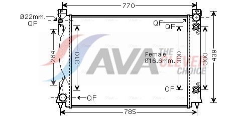 Kühler, Motorkühlung AVA QUALITY COOLING AI2236