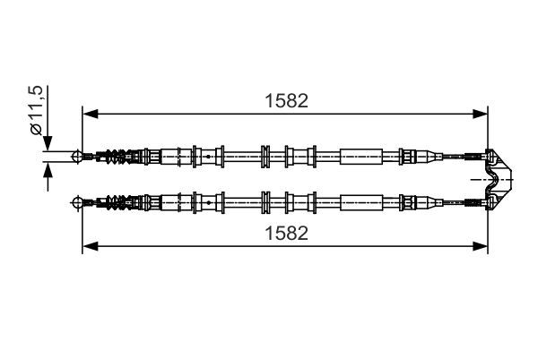 Seilzug, Feststellbremse BOSCH 1987482138