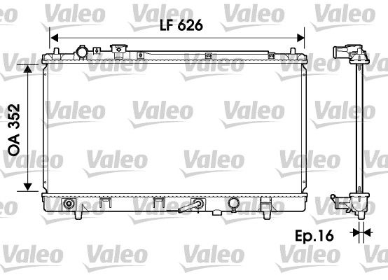 Kühler, Motorkühlung VALEO 734126