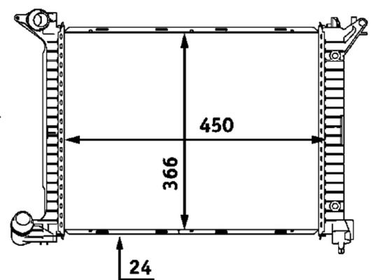 Kühler, Motorkühlung MAHLE CR532000P