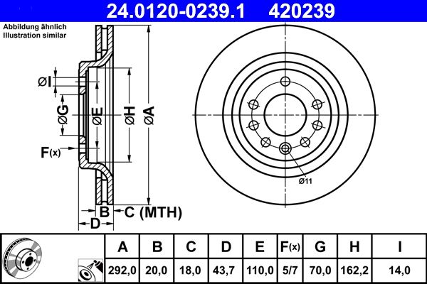 Bremsscheibe ATE 24.0120-0239.1