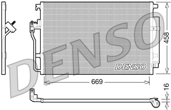Klimakondensator Klimakühler Denso DCN17056