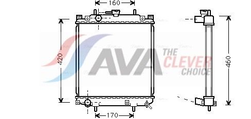 Kühler, Motorkühlung AVA QUALITY COOLING DU2046