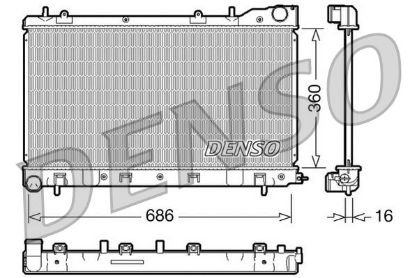 Kühler, Motorkühlung DENSO DRM36004