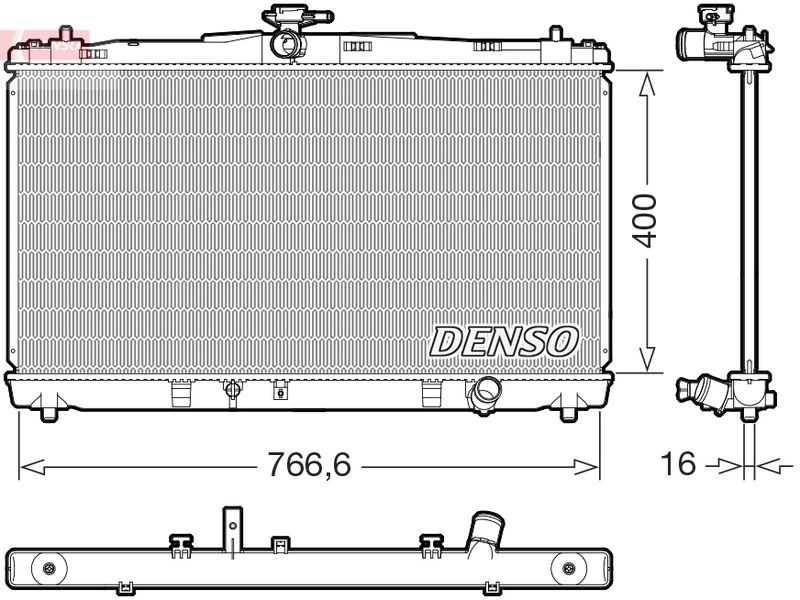 Kühler, Motorkühlung DENSO DRM50144