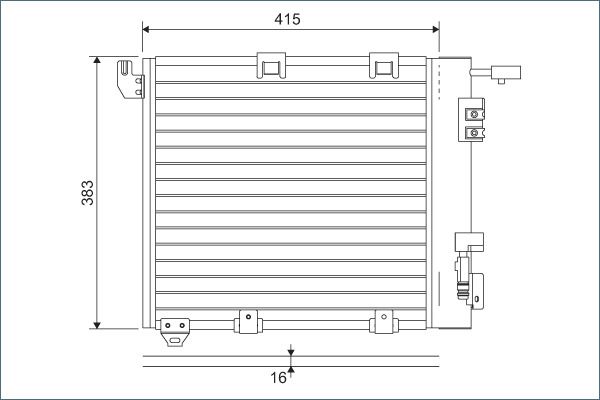Kondensator, Klimaanlage VALEO 817506