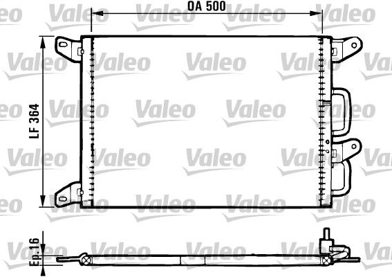 Kondensator, Klimaanlage VALEO 816985