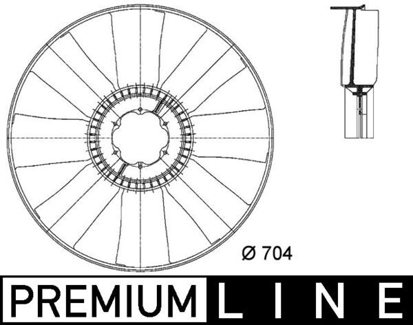 Lüfterrad, Motorkühlung MAHLE CFW15000P