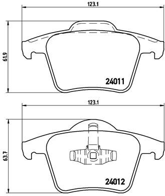 Bromsbeläggssats, skivbroms BREMBO P86019