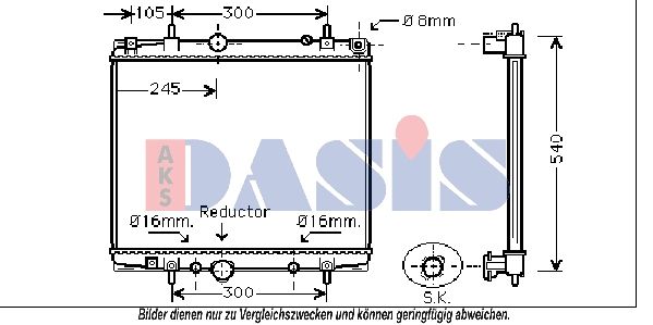 Kühler, Motorkühlung AKS DASIS 160107N