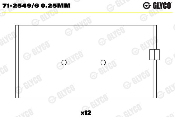 Pleuellager GLYCO 71-2549/60.25MM