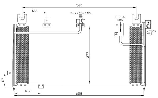 Kondensator, Klimaanlage NRF 35287