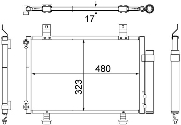 Kondensator, Klimaanlage MAHLE AC495000S