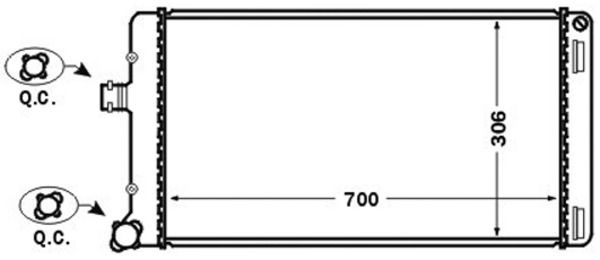 Kühler, Motorkühlung MAHLE CR1445000S