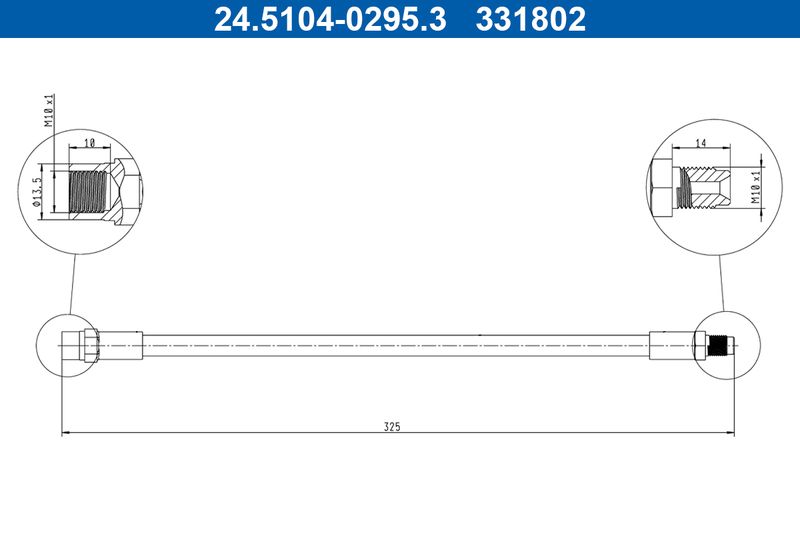 Bremsschlauch Ate 24.5104-0295.3