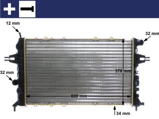 Kühler, Motorkühlung MAHLE CR321000S