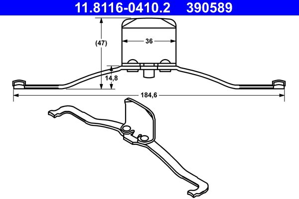 Feder, Bremssattel ATE 11.8116-0410.2