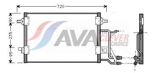 Kondensator, Klimaanlage AVA QUALITY COOLING AI5176
