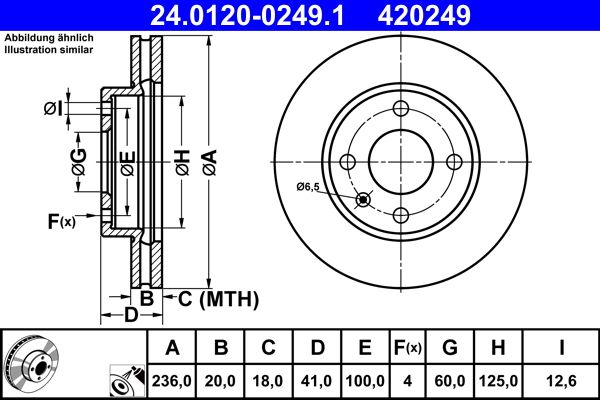 Bremsscheibe ATE 24.0120-0249.1