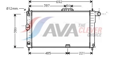 Kühler, Motorkühlung AVA QUALITY COOLING DWA2004