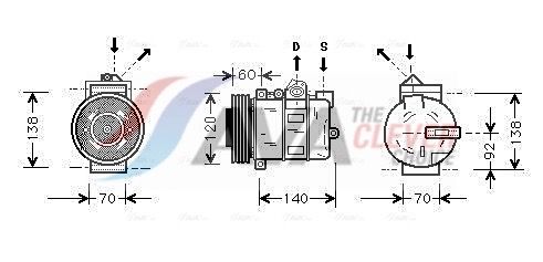 Kompressor, Klimaanlage AVA QUALITY COOLING AUAK050