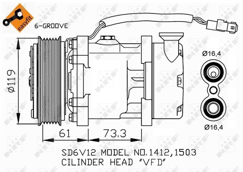 Kompressor, Klimaanlage NRF 32275