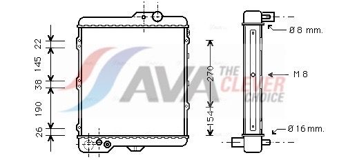 Kühler, Motorkühlung AVA QUALITY COOLING AI2002
