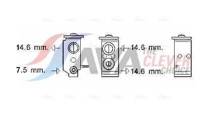 Expansionsventil, Klimaanlage AVA QUALITY COOLING KA1277