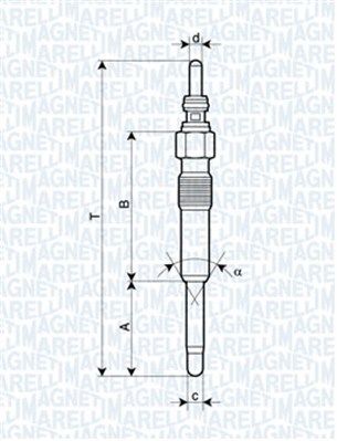 Glühkerze MAGNETI MARELLI 062900006304