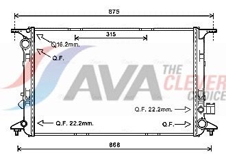Kühler, Motorkühlung AVA QUALITY COOLING AI2365