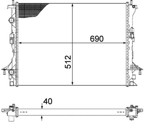 Kühler, Motorkühlung MAHLE CR1092000P